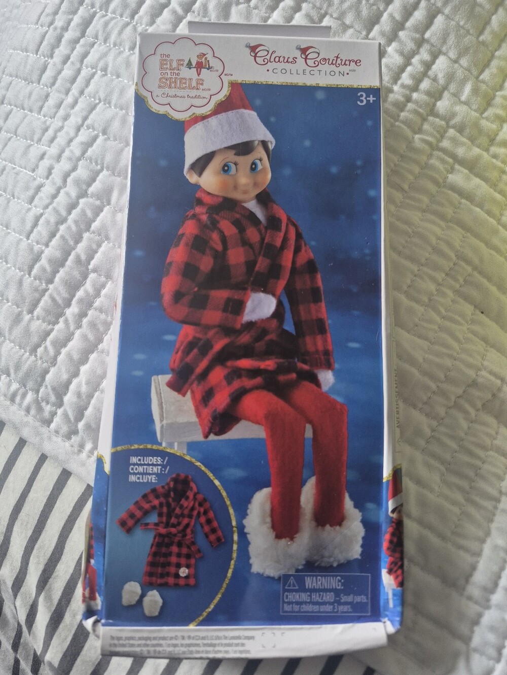 Claus Couture Elf on the Shelf Red Plaid Outfit for Kids' Holiday Doll